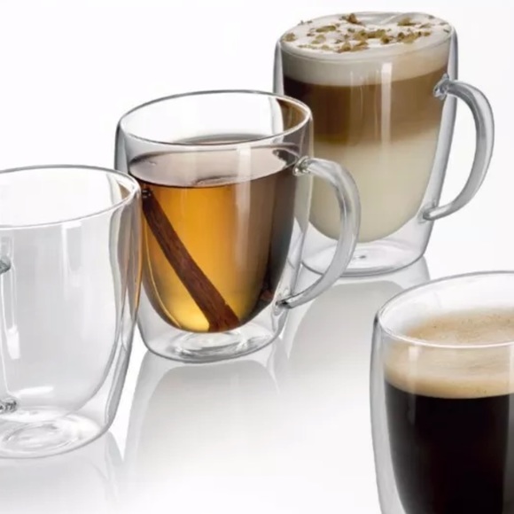 Set of 4 clear glass coffee mug Tea mug Espresso - Picture 10 of 10